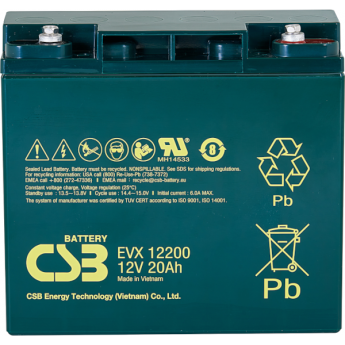 EVX 12200 Аккумуляторная батарея CSB BATTERY 6,7 ABS (акрило-бутадиен-стирол)