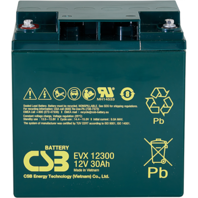 EVX 12300 Аккумуляторная батарея CSB BATTERY 10,4 ABS (акрило-бутадиен-стирол) EVX-12300