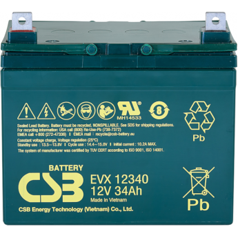 EVX 12340 Аккумуляторная батарея CSB BATTERY 10,77 ABS (акрило-бутадиен-стирол)