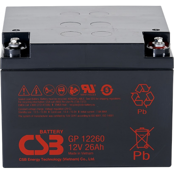 GP 12260 Аккумуляторная батарея CSB BATTERY 8,4 ABS (акрило-бутадиен-стирол) GP-12260