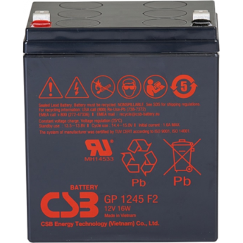 GP 1245(16W) Аккумуляторная батарея CSB BATTERY 1,34 ABS (акрило-бутадиен-стирол)