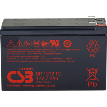 GP 1272 F2 Аккумуляторная батарея CSB BATTERY 2,4 ABS (акрило-бутадиен-стирол)