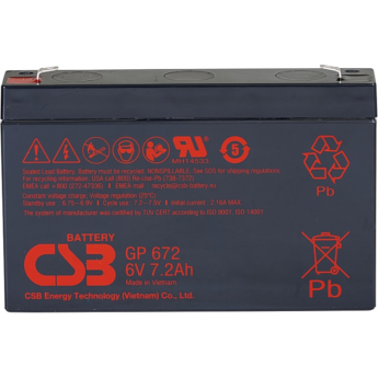 GP 672 Аккумуляторная батарея CSB BATTERY 1,22 ABS (акрило-бутадиен-стирол)