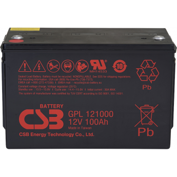 GPL 121000 Аккумуляторная батарея CSB BATTERY 33,5 ABS (акрило-бутадиен-стирол)