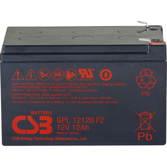 GPL 12120 Аккумуляторная батарея CSB BATTERY 4,1 ABS (акрило-бутадиен-стирол)