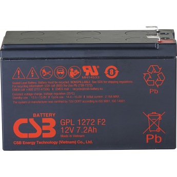 GPL 1272 Аккумуляторная батарея CSB BATTERY 2,6 ABS (акрило-бутадиен-стирол)