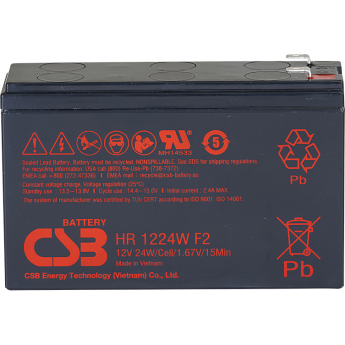 HR 1224W Аккумуляторная батарея CSB BATTERY 1,9 ABS (акрило-бутадиен-стирол) HR 1224W Аккумуляторная батарея CSB BATTERY 1,9 ABS (акрило-бутадиен-стирол)