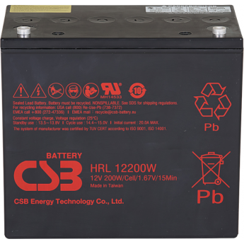 HRL 12200W Аккумуляторная батарея CSB BATTERY 17,3 138,4x206,3x228