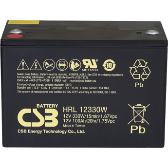 HRL 12330W Аккумуляторная батарея CSB BATTERY 29,6 169x213,6x308,7 HRL 12330W Аккумуляторная батарея CSB BATTERY 29,6 169x213,6x308,7