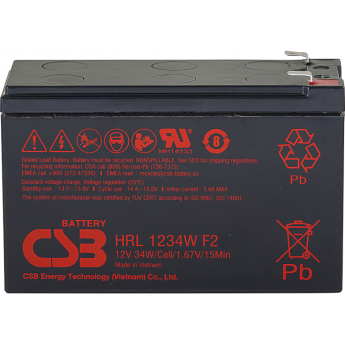 HRL 1234W Аккумуляторная батарея CSB BATTERY 2,7 64,8x98,6x150,9 HRL 1234W Аккумуляторная батарея CSB BATTERY 2,7 64,8x98,6x150,9