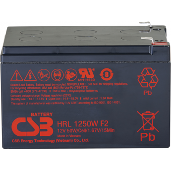 HRL 1250W Аккумуляторная батарея CSB BATTERY 3.9 98x100.3x151